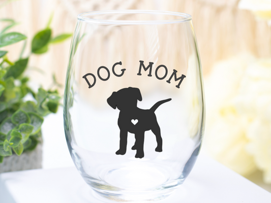 Dog Mom Wine Glass